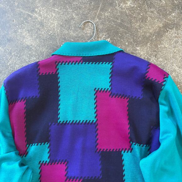 Vintage Alfred Dunner Cardigan Sweater Womens L Green Blue Button Up Cottage - Picture 5 of 8